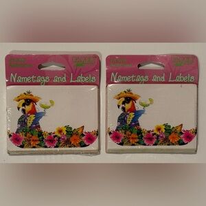 Creative Expressions Tropical Caribbean Parrot Party Name Tags, 2 Packages